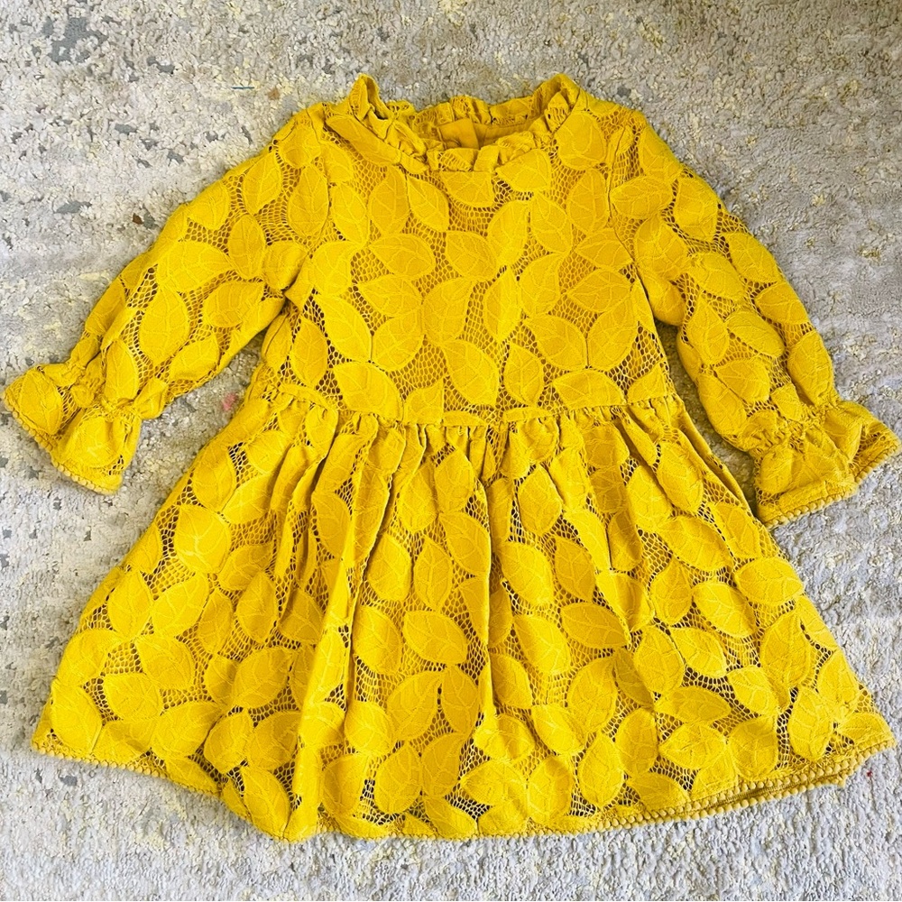 3T Yellow Lace Dress